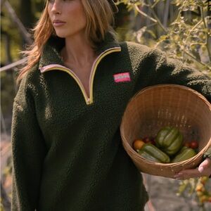 Olive Green Teddy Jacket